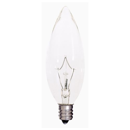 Main product image of 25 Watt BA9 1/2 Incandescent Bulb - Clear - 2500 Average rated hours - 212 Lumens - Candelabra base - 120 Volt (30 Pack)