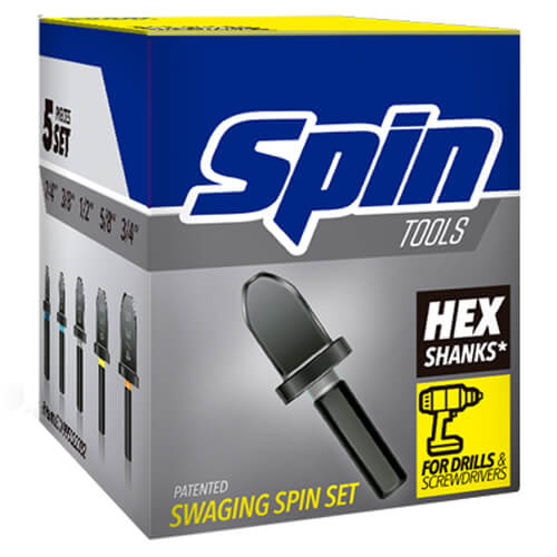 Main product image of 5 Tool Swaging SPIN Set (1/4", 3/8", 1/2", 5/8", 3/4")