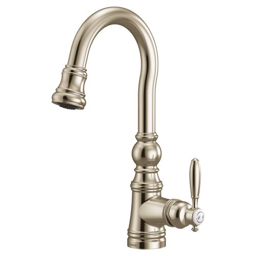 Main product image of Weymouth Polished Nickel 1 Handle Pulldown Bar Faucet, S53004NL