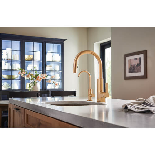 Main product image of Sip Modern Single Handle High Arc Beverage Faucet (Brushed Gold), S5530BG