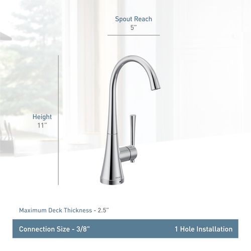 Main product image of Moen 1 Handle Single Mount Beverage Faucet (Chrome), S5560