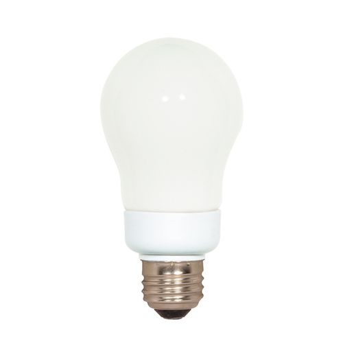 Main product image of 9 Watt - A19 Compact Fluorescent Bulb 5000K - 82 CRI - Medium base - 120 Volt (5 Pack)