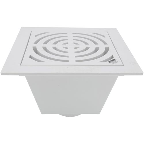 Main product image of 3" x 4" PVC Pipe Fit Floor Sink w/ Full Top Grate & Flat Bottom Grate