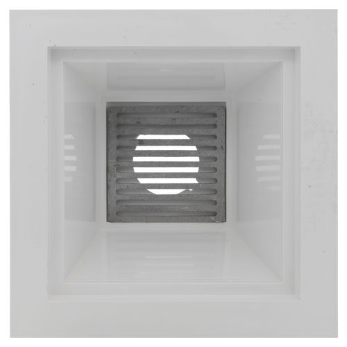 Main product image of 3" x 4" PVC Pipe Fit Floor Sink w/ Full Top Grate & Flat Bottom Grate