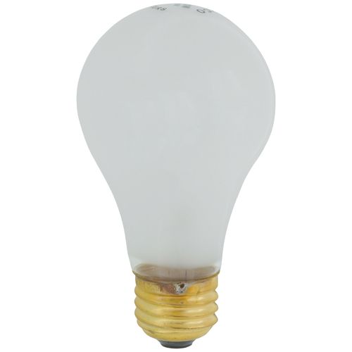 Main product image of 100 Watt A19 Incandescent Bulb - Frost - 2000 Average rated hours - 1200 Lumens - Med Left Hand Thread LHT base - 120 Volt (30 Pack)