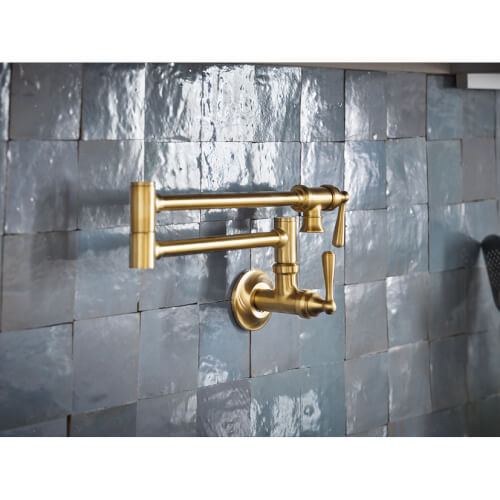 Main product image of Traditional Two Handle Pot Filler (Brushed Gold), S664BG