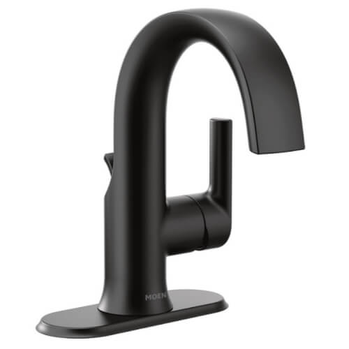 Main product image of Doux Single Handle High Arc Bathroom Faucet (Matte Black), S6910BL