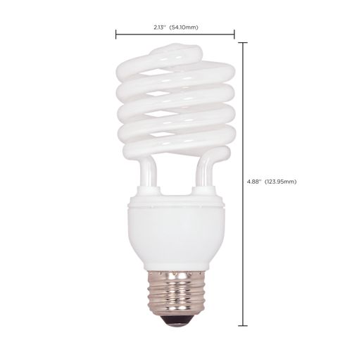 Main product image of 23 Watt - Mini Spiral Compact Fluorescent Bulb 2700K - 82 CRI - Medium base - 120 Volt (5 Pack)