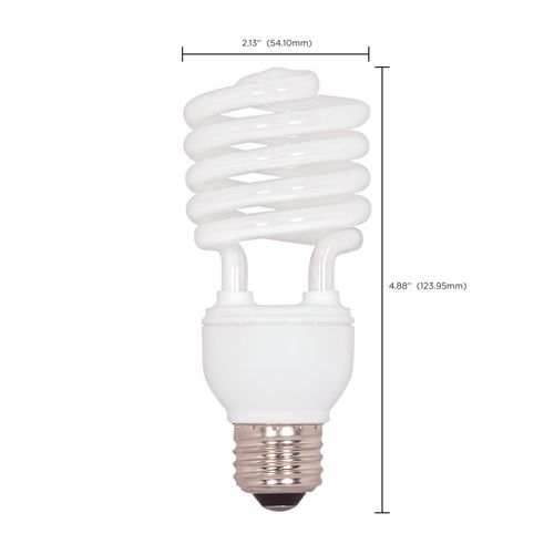 Main product image of 23 Watt - Mini Spiral Compact Fluorescent Bulb 5000K - 82 CRI - Medium base - 120 Volt (5 Pack)