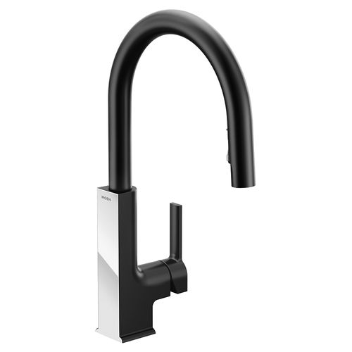 S72308BLC Moen S72308BLC Sto Matte Black/chrome 1 Handle Pulldown