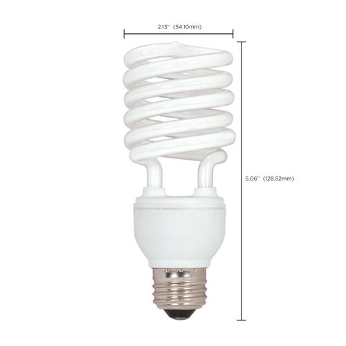Main product image of 26 Watt - Mini Spiral Compact Fluorescent Bulb 5000K - 82 CRI - Medium base - 120 Volt (5 Pack)