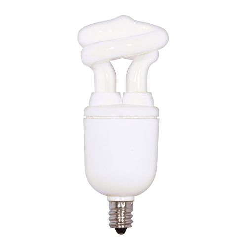 Main product image of 5 Watt - Mini Spiral Compact Fluorescent Bulb 4100K - 82 CRI - Candelabra base - 120 Volt (8 Pack)