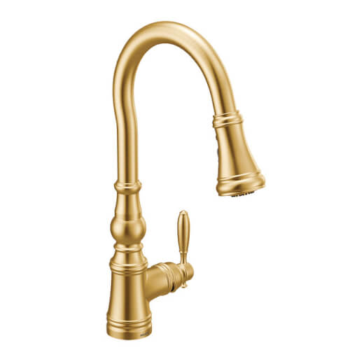 Main product image of Weymouth Single Handle High Arc Pulldown Kitchen Faucet (Brushed Gold), S73004BG