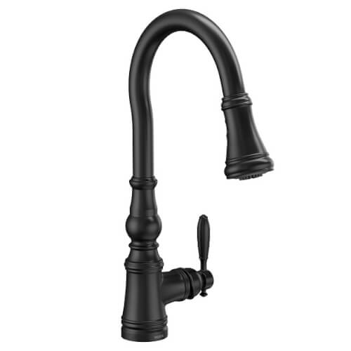 Main product image of Weymouth Single Handle High Arc Pulldown Kitchen Faucet (Matte Black), S73004BL