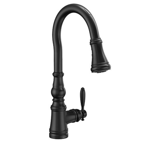 Main product image of Weymouth Matte Black 1 Handle Pulldown Kitchen Faucet, Voice Control And Motionsense, S73004ev2bl, S73004EV2BL
