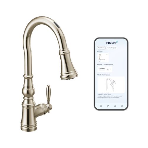 Main product image of Weymouth Motion Control Smart 1 Handle High Arc Pulldown Kitchen Faucet (Polished Nickel), S73004EV2NL