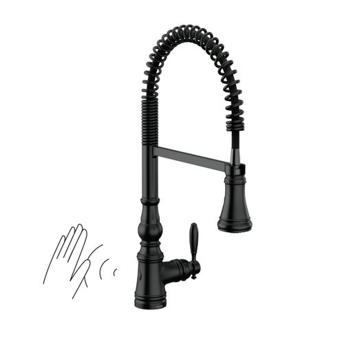 Main product image of Weymouth Matte Black 1 Handle Kitchen Faucet, Motionsense Wave, S73104EWBL