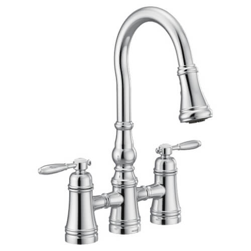 Main product image of Weymouth Two Handle High Arc Pulldown Kitchen Faucet (Chrome), S73204