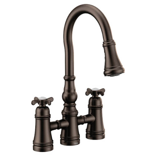 Main product image of Weymouth Two Handle High Arc Pulldown Kitchen Faucet (Oil Rubbed Bronze), S73204ORB