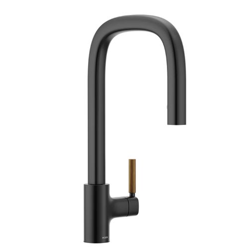 Main product image of Tenon Matte Black 1 Handle Pulldown Kitchen Faucet, S74001BL