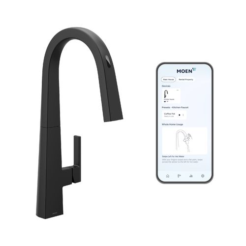 S75005bl S75005EV2BL - Moen S75005EV2BL - Nio Smart 1 Handle High Arc Pulldown ...