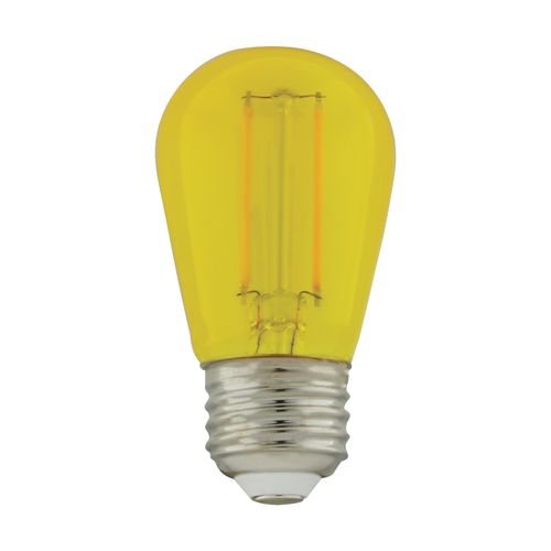 Main product image of 1 Watt - S14 LED Filament - Yellow Transparent Glass Bulb - E26 Base - 120 Volt - Non-Dimmable (16 Pack)