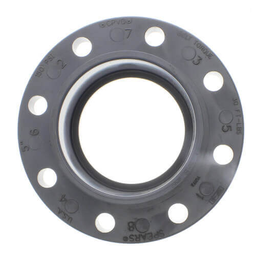 Main product image of 6" CPVC Schedule 80 Van Stone Flange w/ Plastic Solid Ring (Socket)