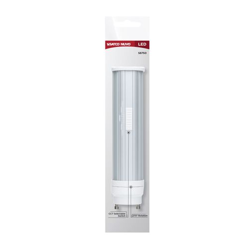 Main product image of 8W LED PL, GU24 Base, 27K/30K/35K/40K/50K CCT Selectable, Type B Ballast Bypass, 120-277V (10 Pack)