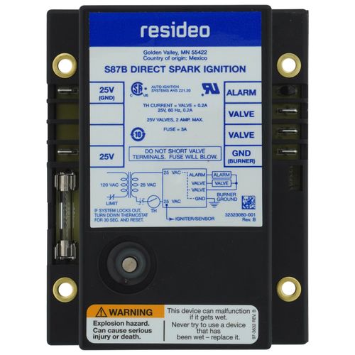 Main product image of Single Rod Direct Spark Ignition Control w/ 11 Second Trial and Lockout Timing, S87B1016