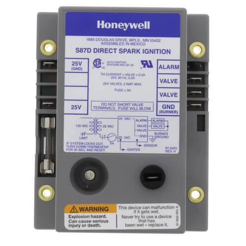 Main product image of Two Rod Direct Spark Ignition Control w/ 21 Second Trial and Lockout Timing, S87D1038