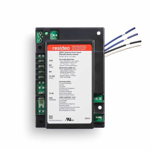 Main product image of S8801 Two-Rod External Direct Spark Ignition Control w/ 4 Second Trial Time, Lock Out Timing & Alarm Terminal