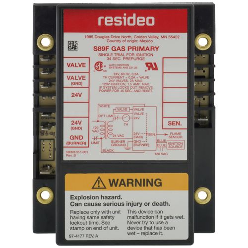 Main product image of Two Rod Direct Spark Ignition Control w/ 4 Second Trial Time and Lock Out Timing, S89F1098
