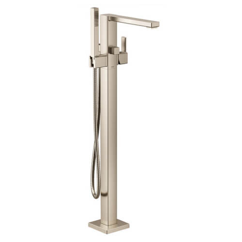 Main product image of 90 Degree Single-Handle Tub Filler Includes Hand Shower (Brushed Nickel), S905BN