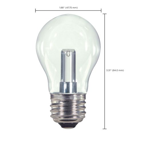 Main product image of 1.4 Watt LED Bulb - A15 - White - 2700K - Medium base - 120 Volt (5 Pack)