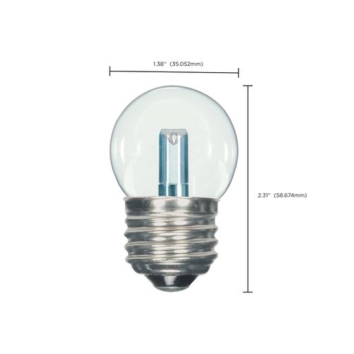 Main product image of 1.2 Watt LED Bulb - S11 - Clear - 2700K - Medium base - 120 Volt (5 Pack)