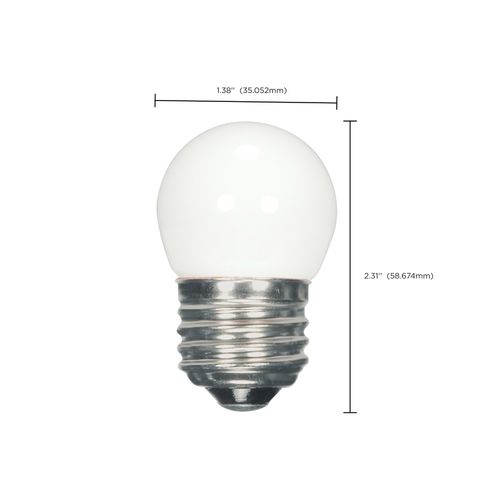 Main product image of 1.2 Watt LED Bulb - S11 - White - 2700K - Medium base - 120 Volt (5 Pack)