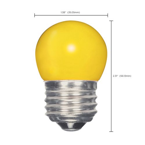 Main product image of 1.2 Watt LED Bulb - S11 - Ceramic Yellow - Medium base - 120 Volt (5 Pack)