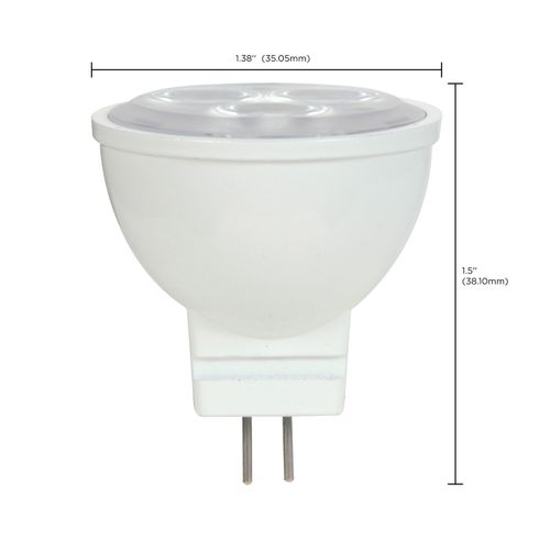 Main product image of 3W LED Bulb - MR11 - 4000K - 25 deg. beam spread - 25000 Average rated hours - 210 Lumens - GU4 base - 12 Volt AC/DC (4 Pack)