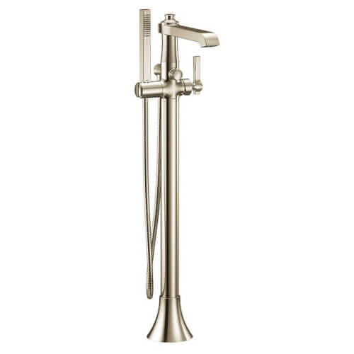 Main product image of Flara Single Handle Floor Mounted Tub Filler w/ Hand Shower (Polished Nickel), S931NL