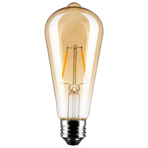 Main product image of 2.5 Watt ST19 LED Bulb - Transparent Amber - Medium base - 2000K - 220 Lumens - 120 Volt (5 Pack)