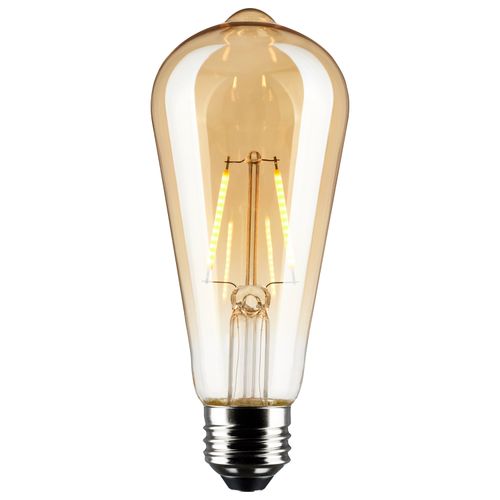Main product image of 2.5 Watt ST19 LED Bulb - Transparent Amber - Medium base - 2000K - 220 Lumens - 120 Volt (5 Pack)