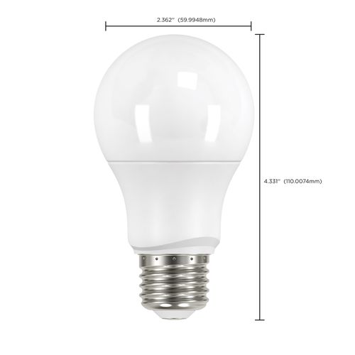 Main product image of 6 Watt - A19 LED Bulb - Frosted - 3000K Medium base - 220 deg. Beam Angle - 120 Volt - Non-Dimmable (15 Pack)