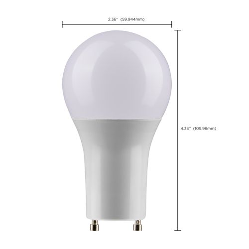 Main product image of 10 Watt - A19 LED Bulb - 3000K - GU24 base - 220 deg. Beam Angle - 90CRI - 120 Volt (5 Pack)