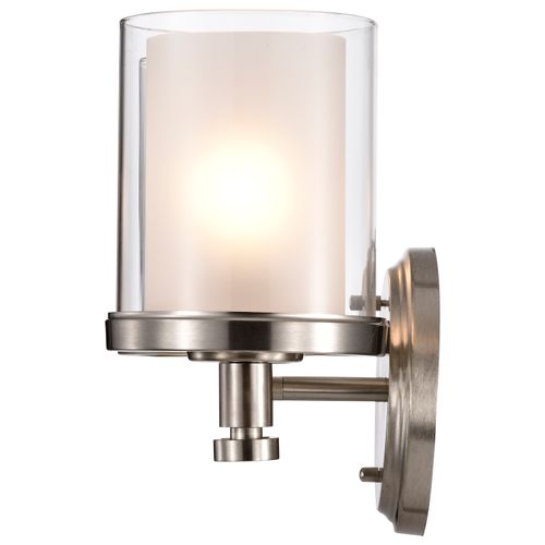 Main product image of Decker 2 Light Vanity Fixture w/ Clear and Frosted Glass