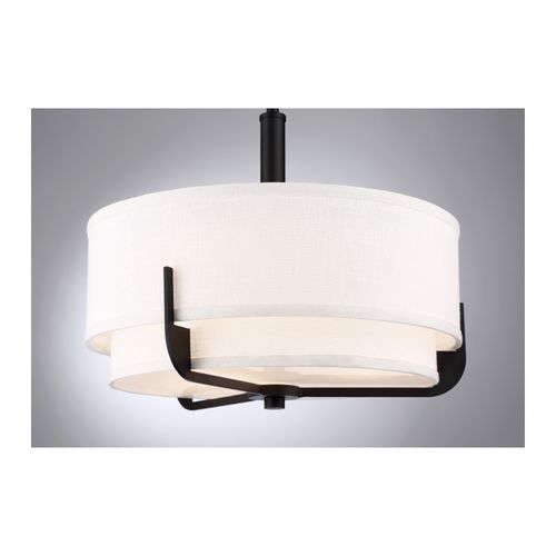 Main product image of Frankie 3 Light 14" Pendant Aged Bronze Finish w/ White Glass