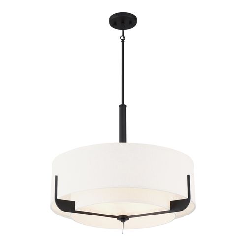 Main product image of Frankie 4 Light 24" Pendant Aged Bronze Finish w/ White Glass