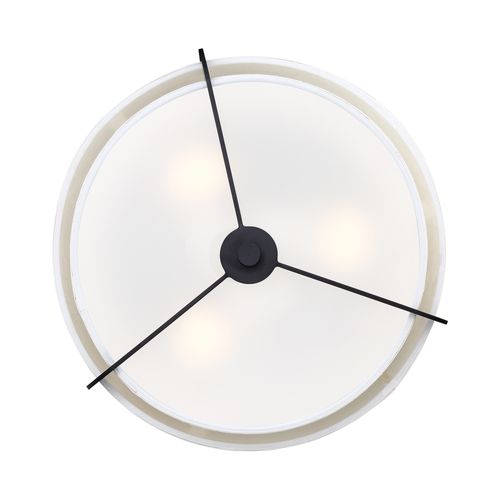 Main product image of Frankie 3 Light Semi-Flush Aged Bronze Finish w/ White Glass