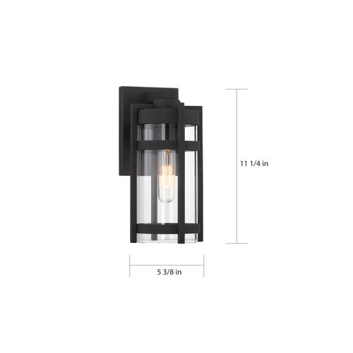 Main product image of Tofino 1 Light Small Lantern Textured Black Finish w/ Clear Glass
