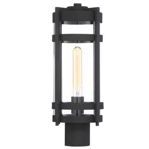 Main product image of Tofino 1 Light Post Lantern Textured Black Finish w/ Clear Glass