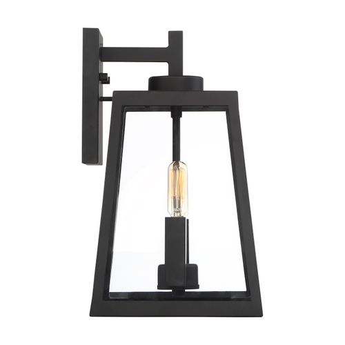Main product image of Halifax 2 Light Medium Lantern Matte Black Finish w/ Clear Glass